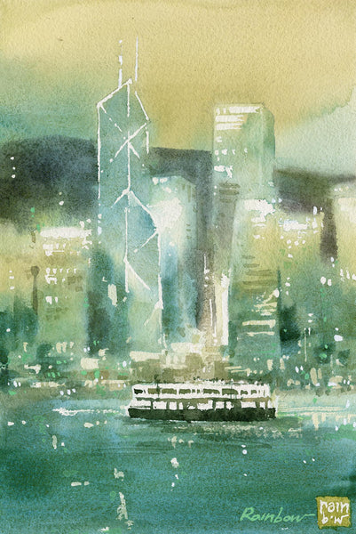 Watercolor painting by RAINB.W Hong Kong Local Artist