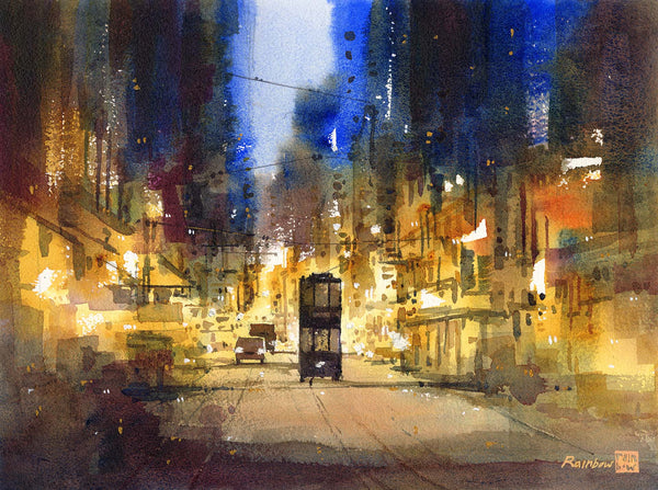 Western District, Watercolor by RAINB.W Hong Kong Local Artist