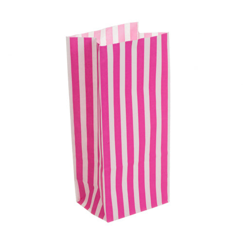 Pink Stripe Pick 'n' Mix Bags | Big Brown Carrier Bag