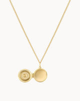 14K Solid Gold The Infinity Locket Necklace