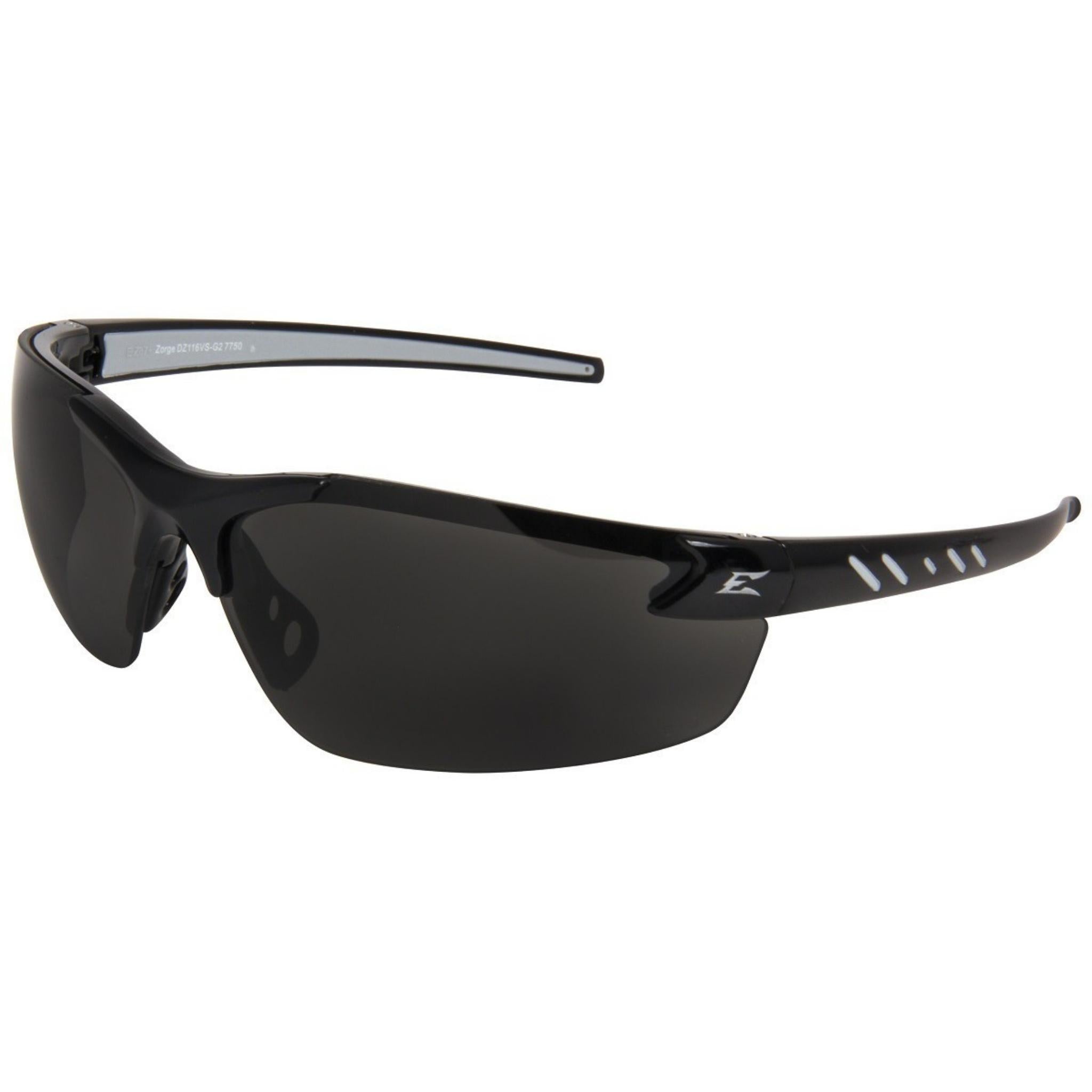 Edge Eyewear Dz116vs G2 Zorge G2 Safety Glasses Black Frame Smoke Vapor Shield Lens