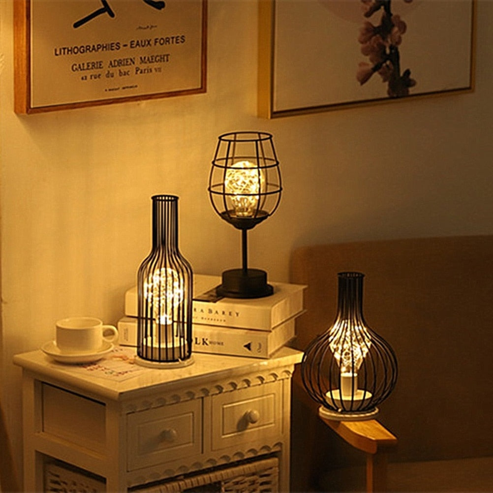 wine glass table lamp