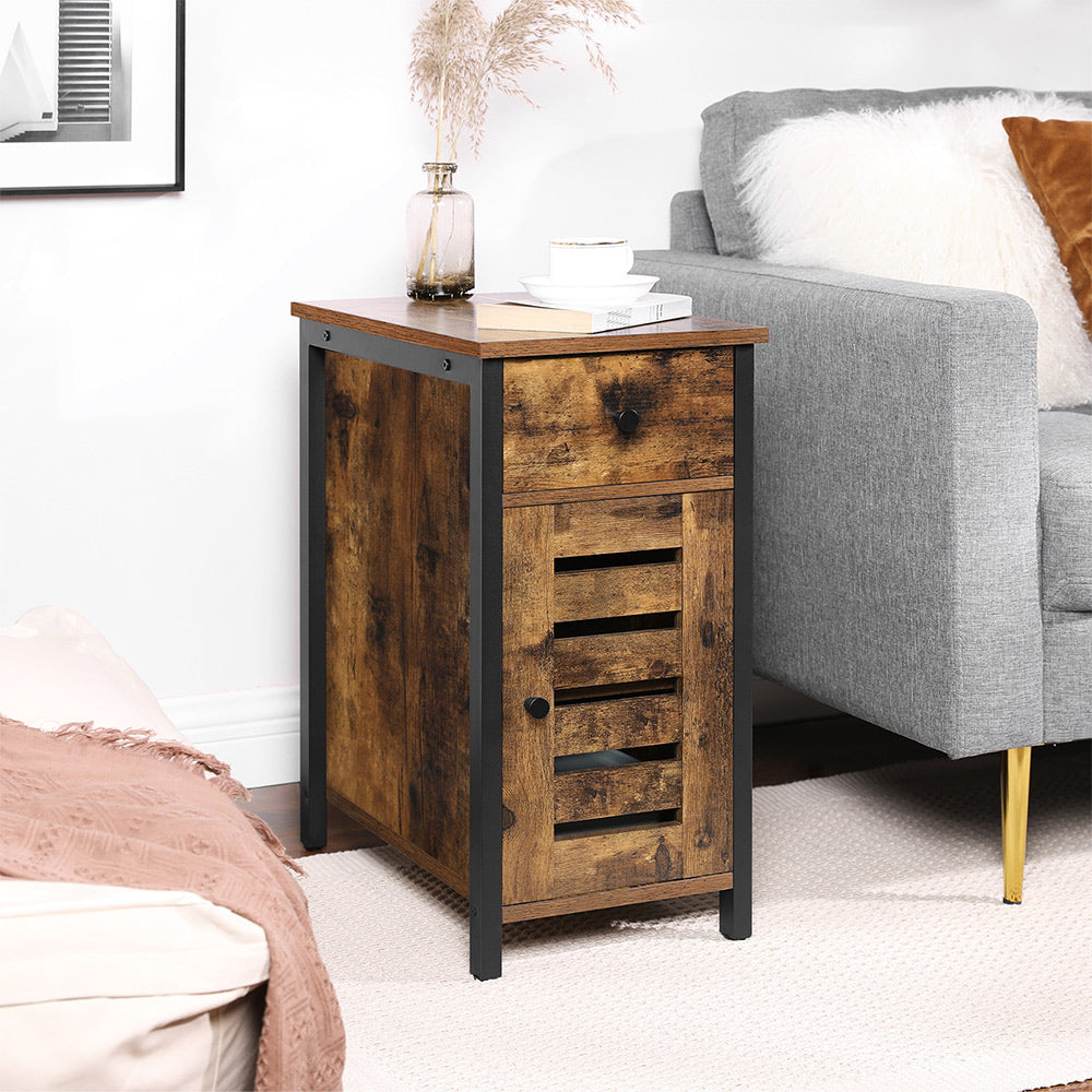 Narrow Nightstand with Drawer