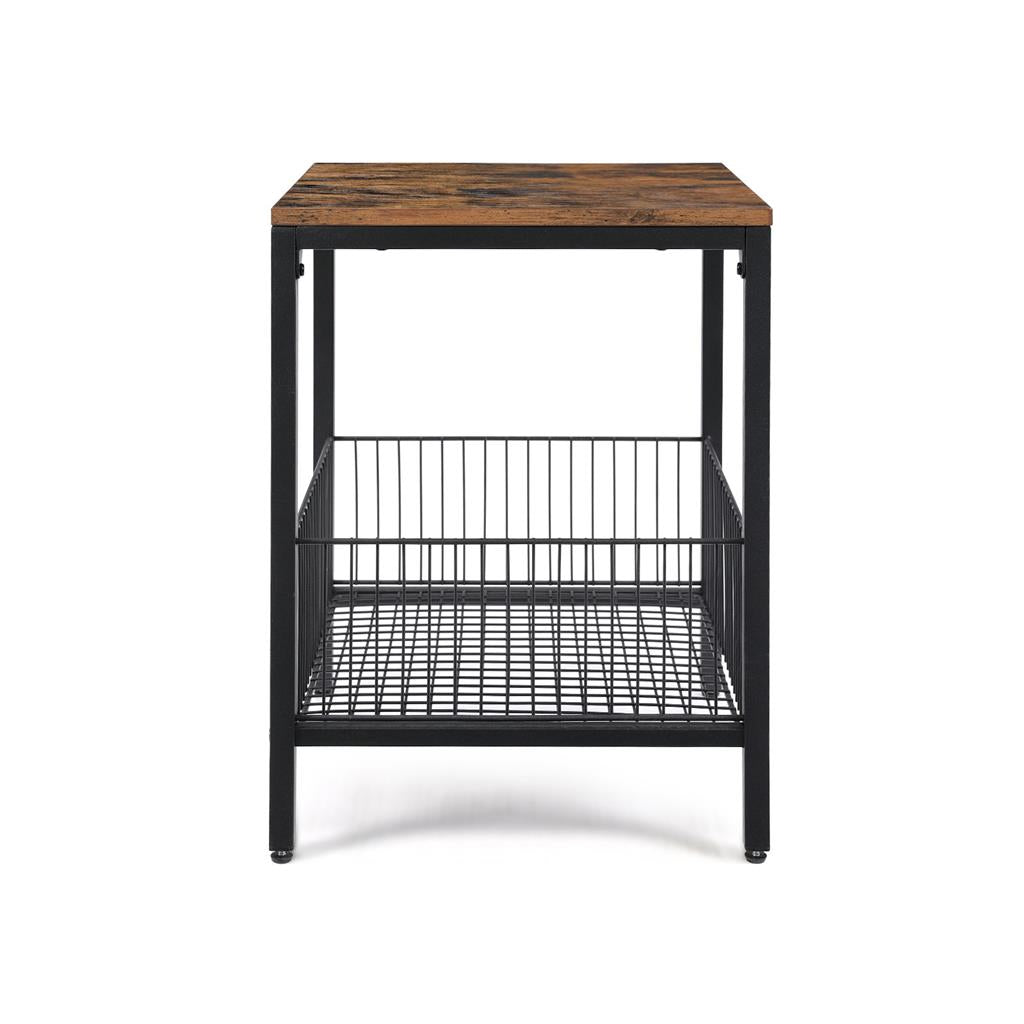 Wire Basket Side Table