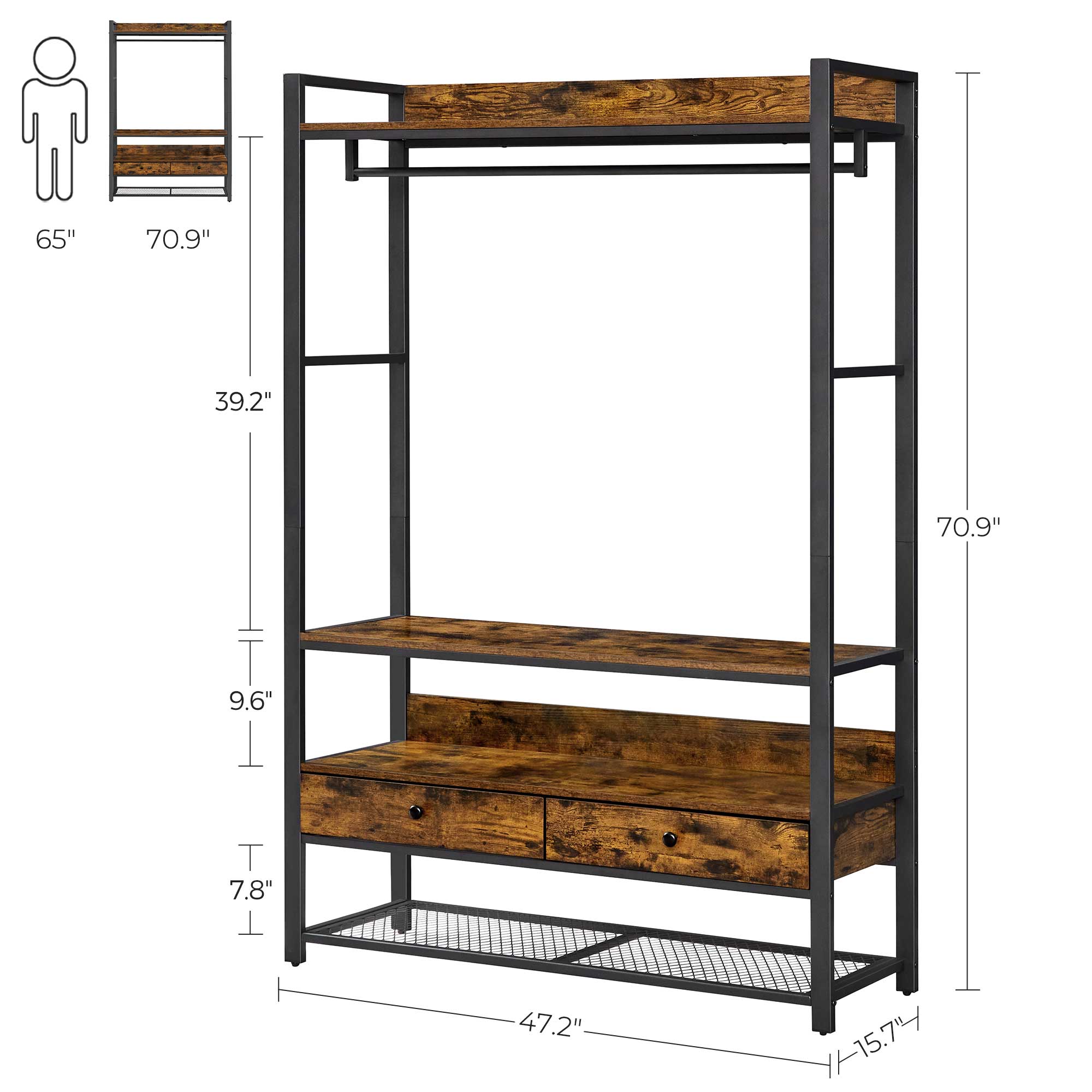 Free Standing Closet Organizer