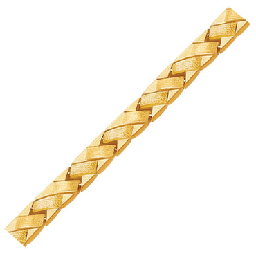 Woven Bracelet in 14k Tri-Tone Gold (7.5 in)