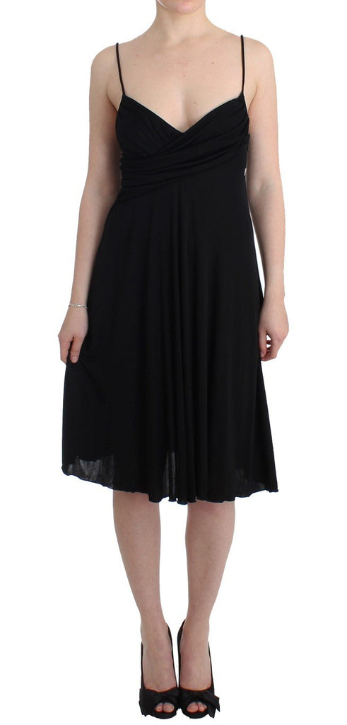 Black Jersey A-Line Dress