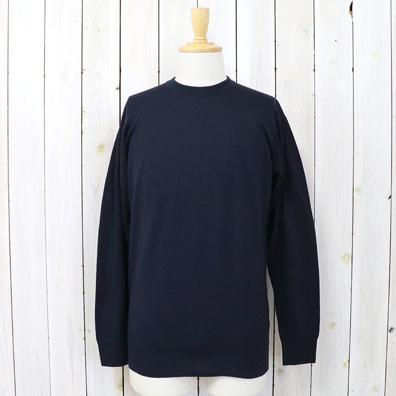 JOHN SMEDLEY『A4543(長袖クルーネック)』(MIDNIGHT)