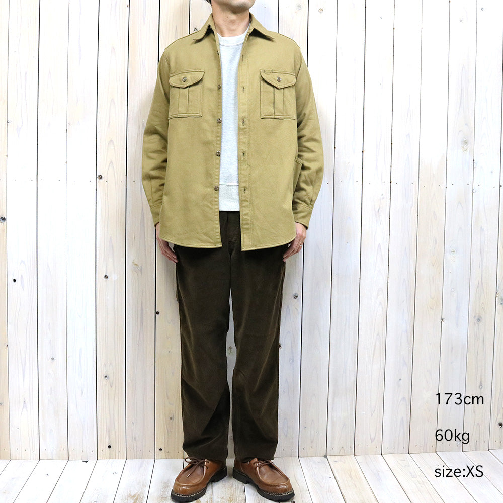 SASSAFRAS『BOTANICAL SCOUT SHIRT(COTTON NELL)』(BEIGE)