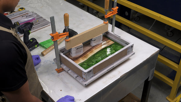 Epoxy casting mold with clamps