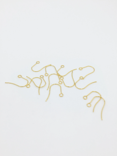 Fish Hook Earring Wires 18x13mm Gold Filled (Pair)