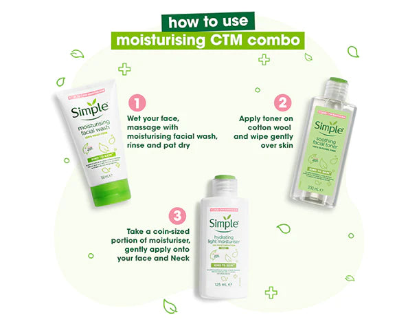 How to Use Simple Moisturising CTM Combo

