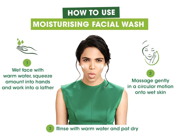 Steps to Use Simple Mosturising Face Wash
