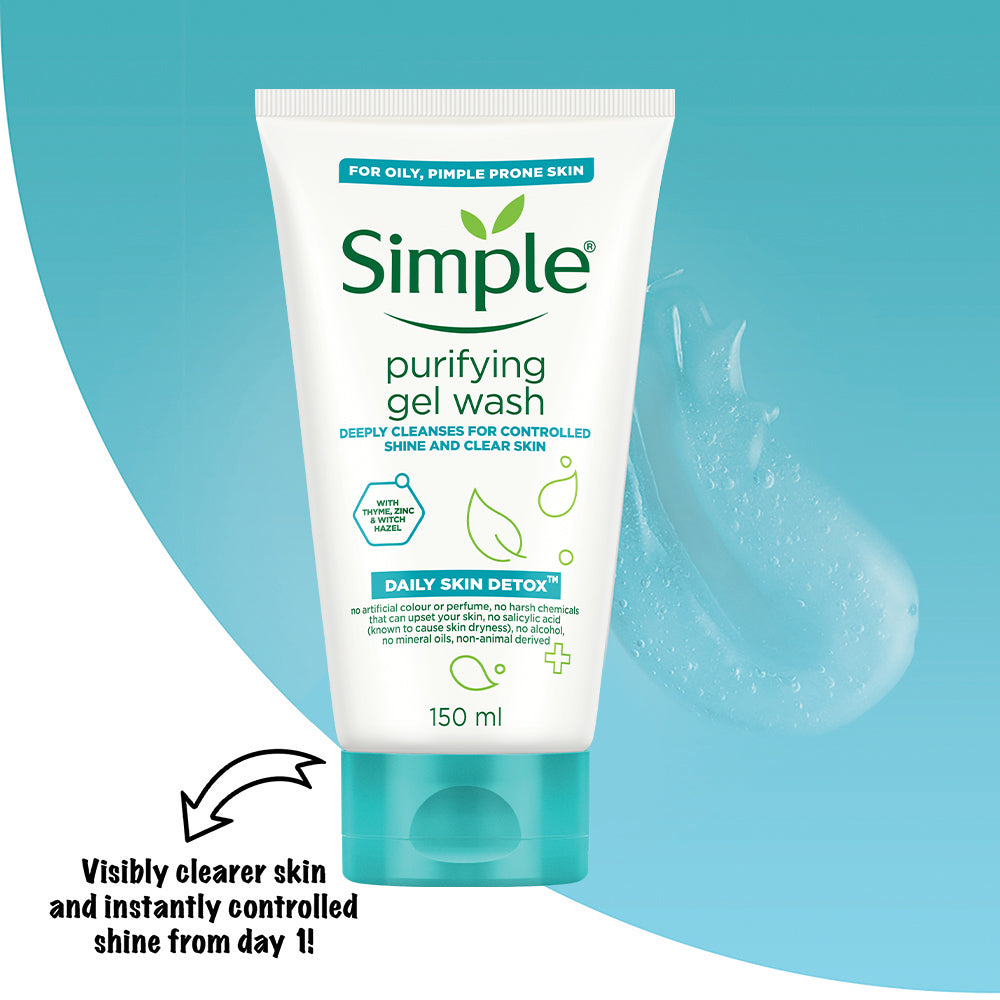Simple Daily Skin Detox Purifying Facial Wash 150ml Detox Face Wash
