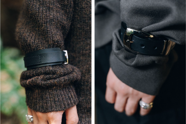 no. x PRY Real Leather Buckle Bracelet