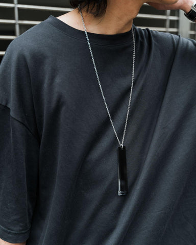 PRY Double Plate Necklace clearシルバーメッキ