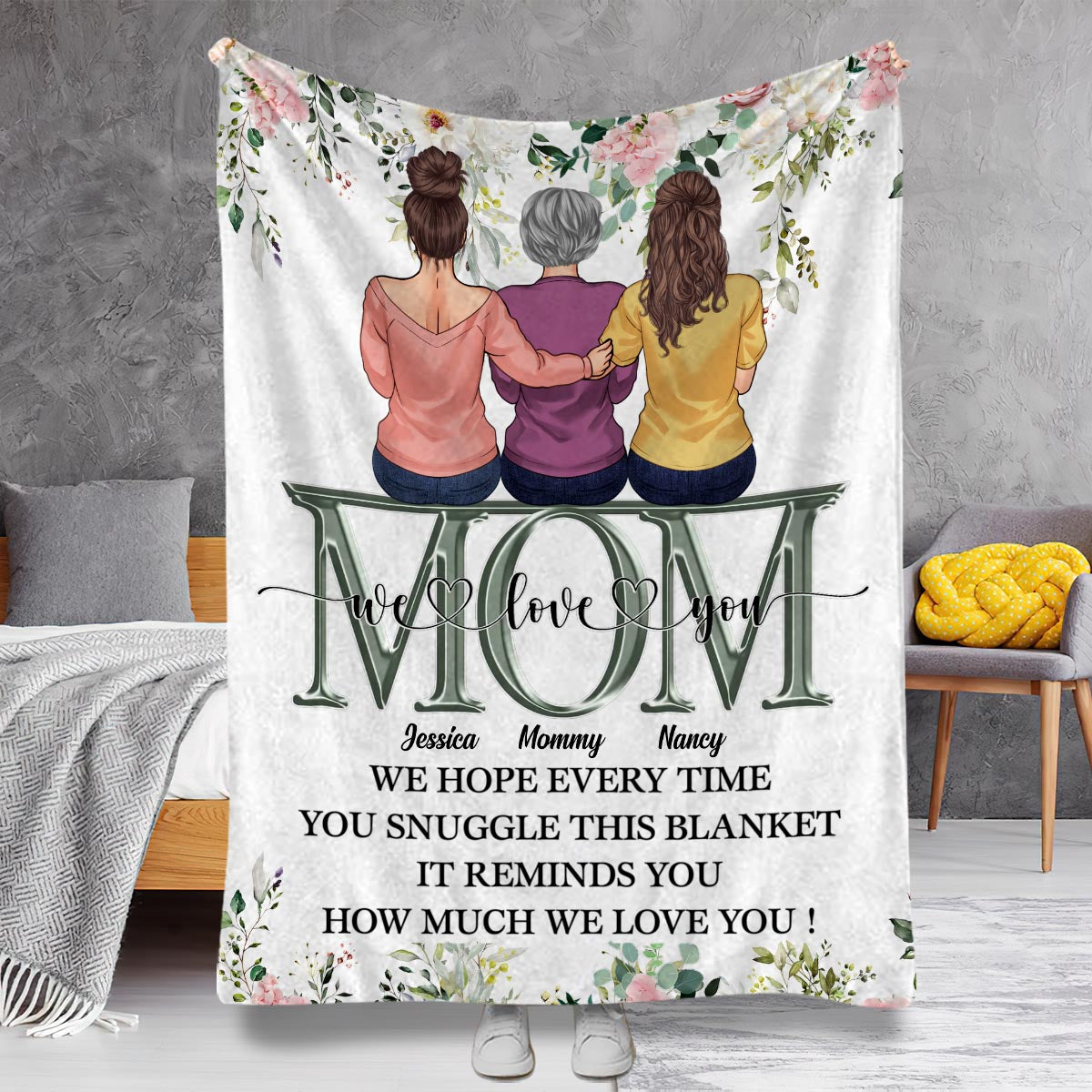 Love You Mom - Personalized Mother's Day Mother Blanket