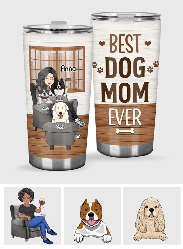 Thank You Best Dog Mom Ever - Personalized Dog Tumbler