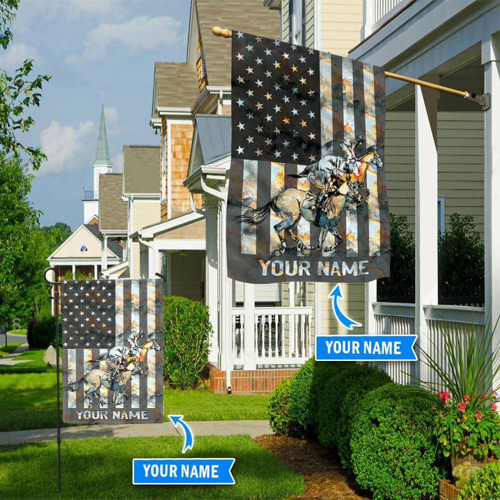 Horse Racing Personalized Horse House Flag 0523