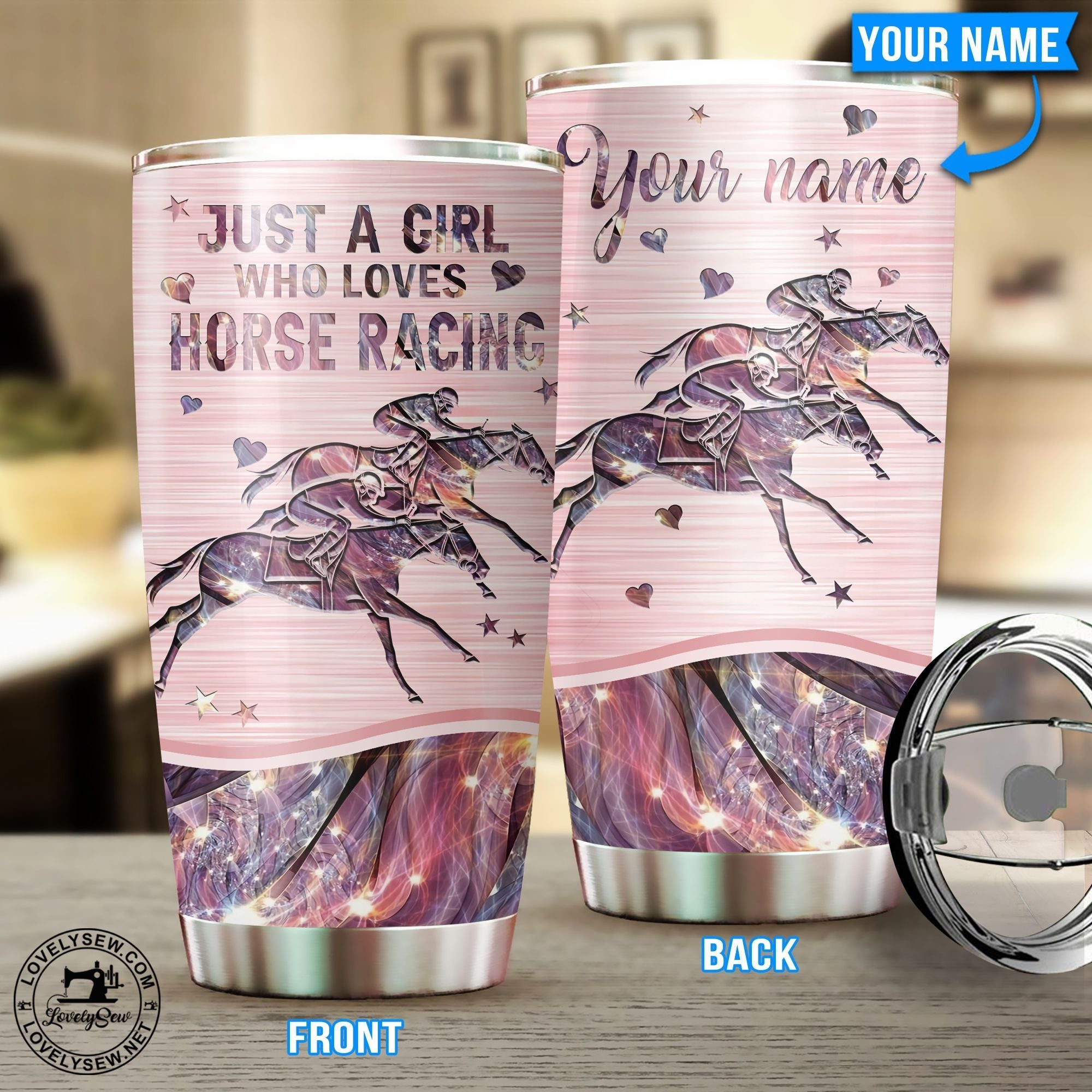 Just A Girl Who Loves Horse Racing Personalized Horse Tumbler 0523