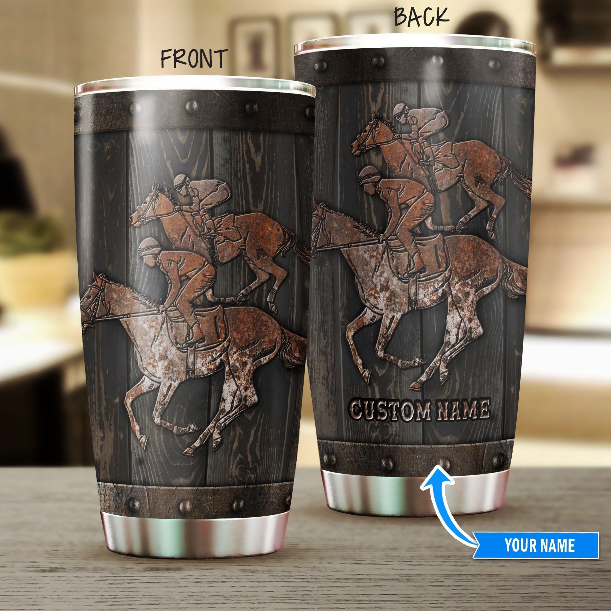 Horse Racing Personalized Horse Tumbler 0523