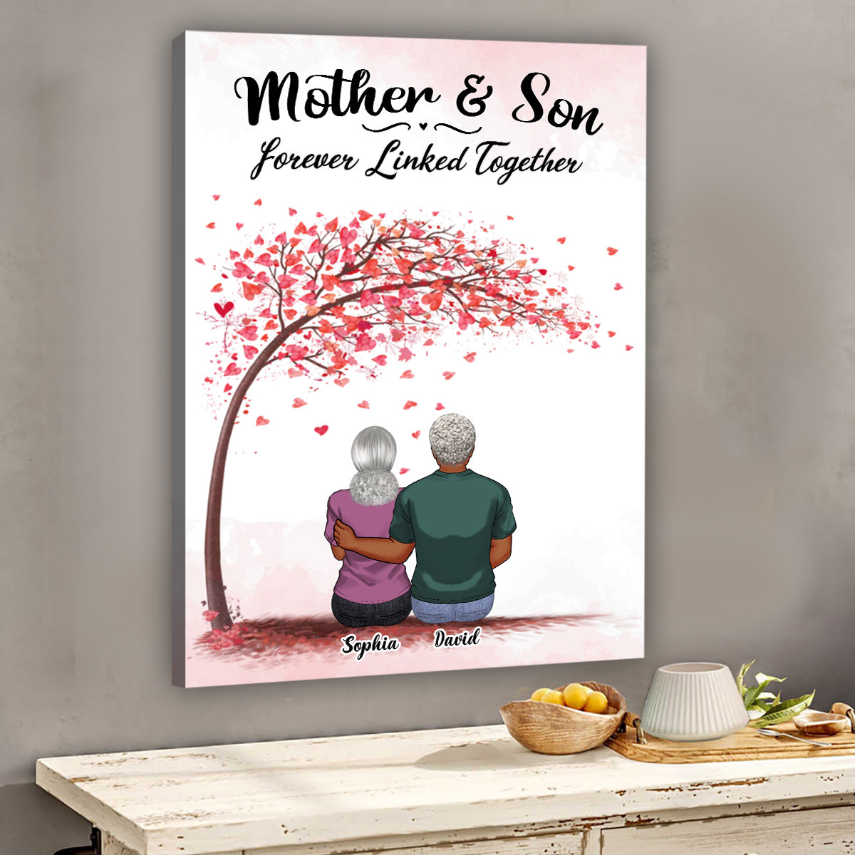 Forever Linked Together - Gift for mom, daughter, son - Personalized Canvas And Poster