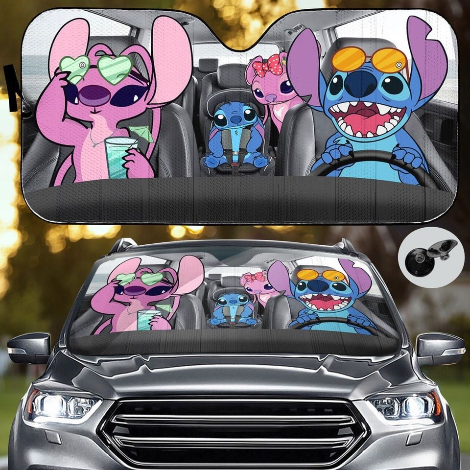 Cute Family Ohana Car Sunshade 0624