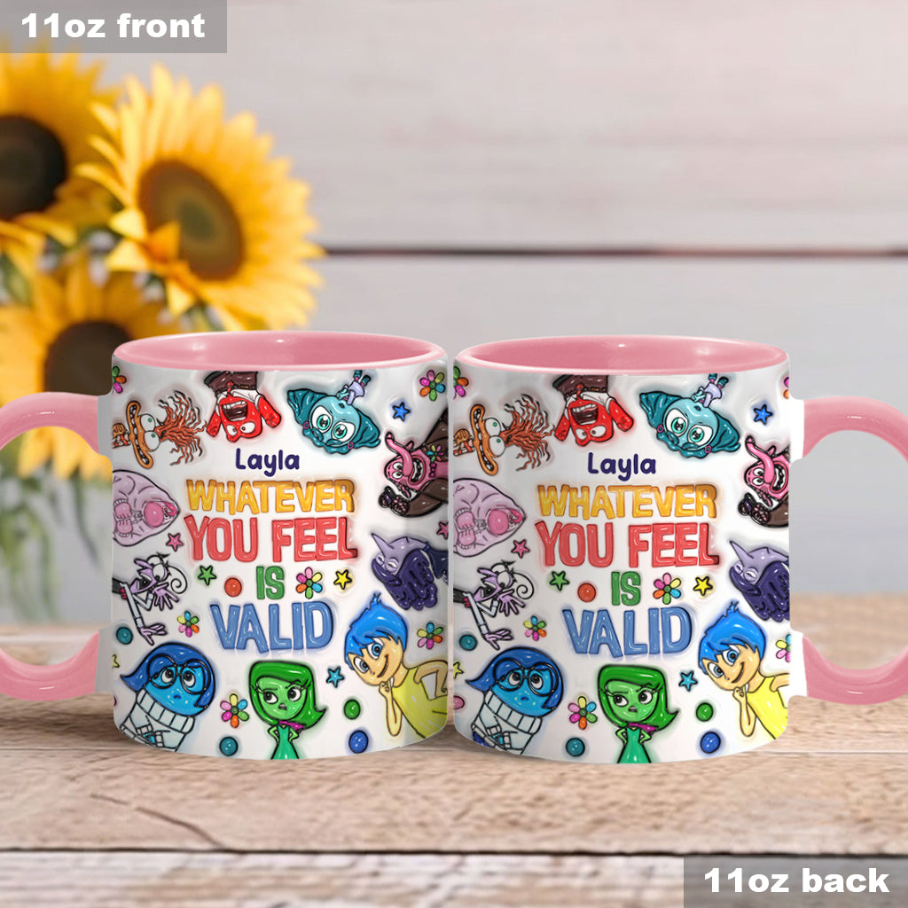 It's Ok To Feel All The Feels - Personalized Accent Mug