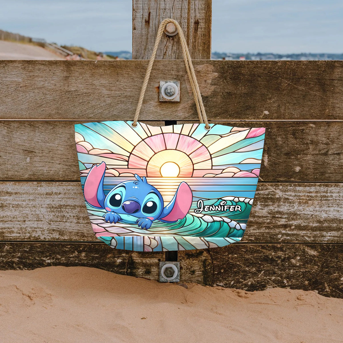 Beautiful Ohana - Personalized Ohana Beach Bag