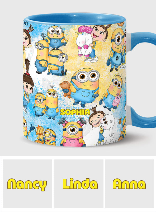 Happy Time Yellow Monster - Personalized Accent Mug