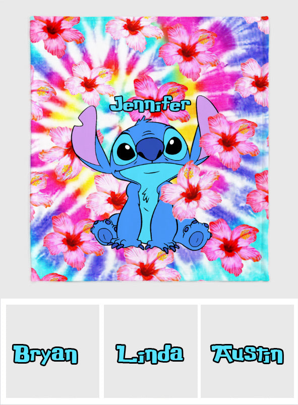 Stich Tie Dye - Personalized Ohana Blanket