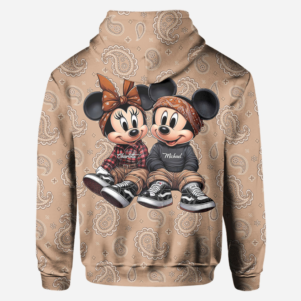 Chicano Mouse Couple - Personalized Mouse All Over Shirt