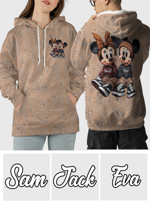 Chicano Mouse Couple - Personalized Mouse All Over Shirt