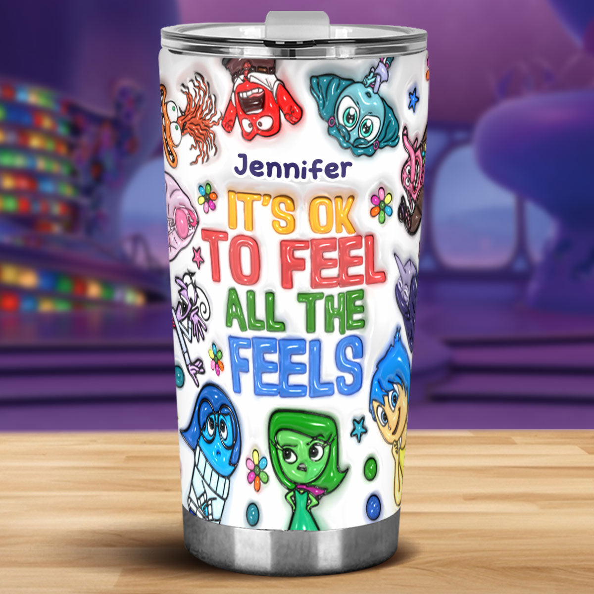 It's Ok To Feel All The Feels - Personalized Tumbler