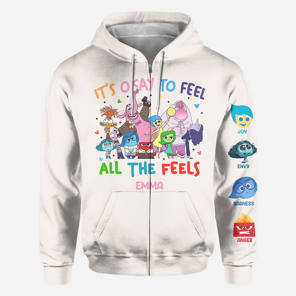 It's Ok To Feel All The Feels - Personalized All Over Shirt