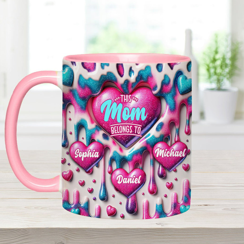 This Mom Belongs To - Personalized Mother Accent Mug