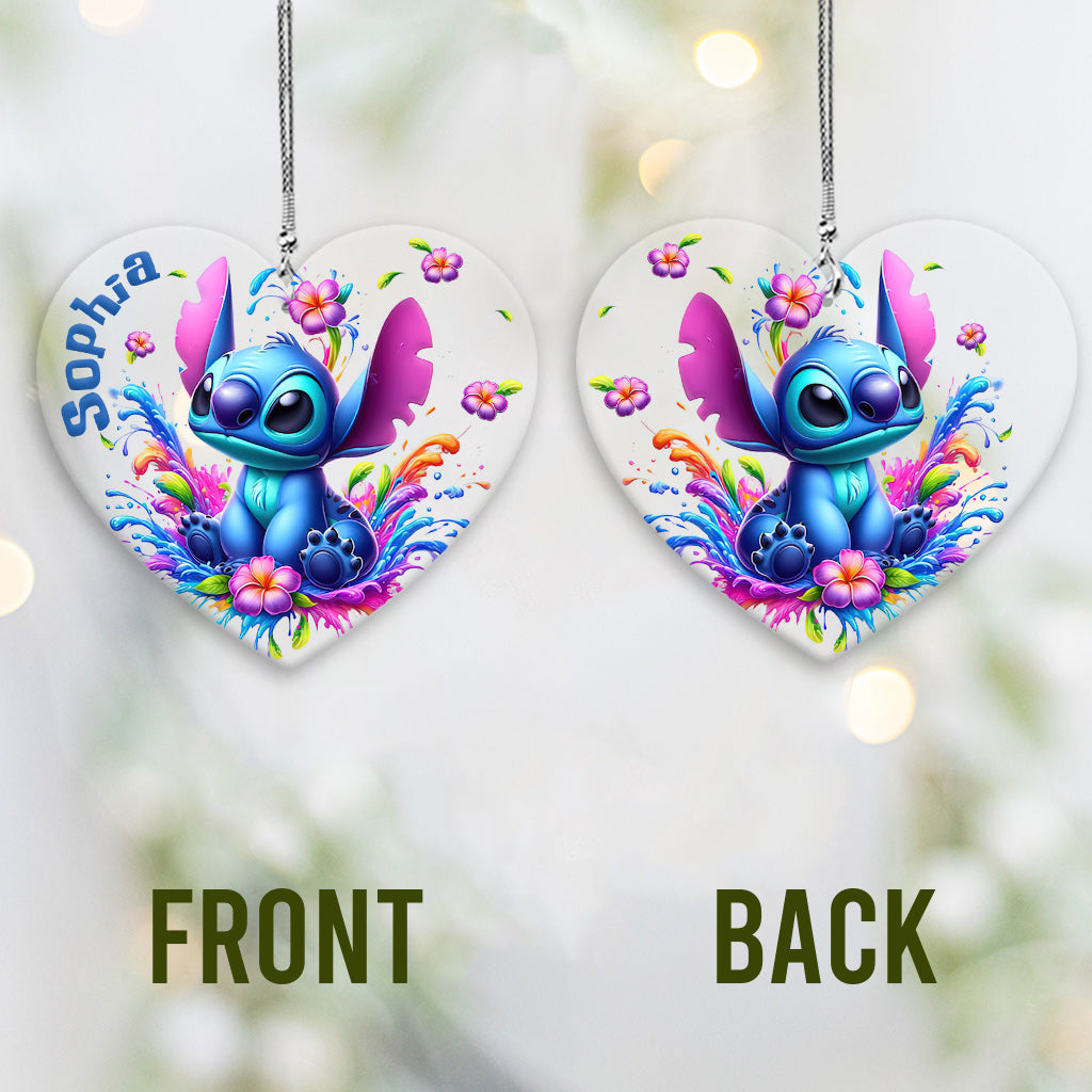 Blue Ohana - Personalized Ohana Transparent Car Ornament