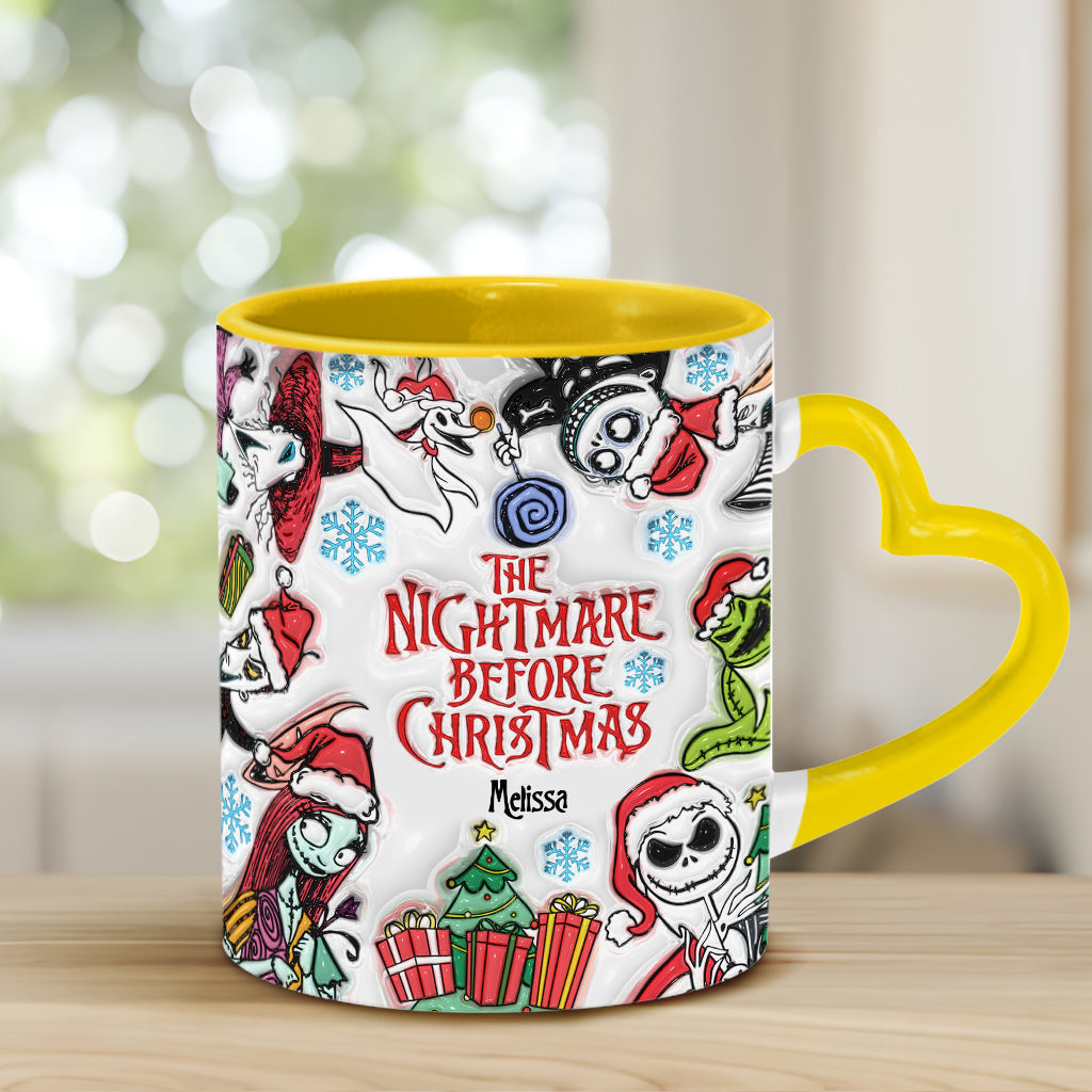 The Nightmare Before Christmas - Personalized Nightmare Heart Handle Mug