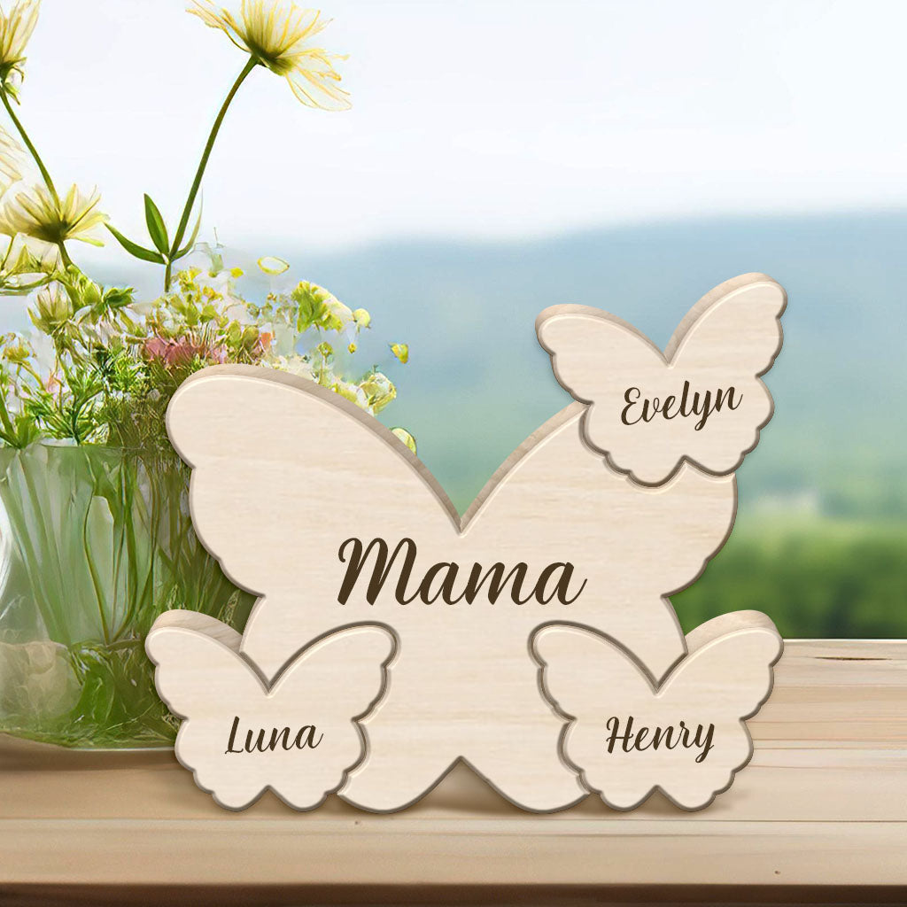 Butterfly Puzzle - Personalized Mother Shaped Wooden Puzzle