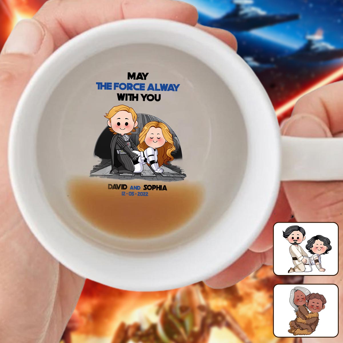 May The Force Be With You - Personalized The Force Hidden Message Mug