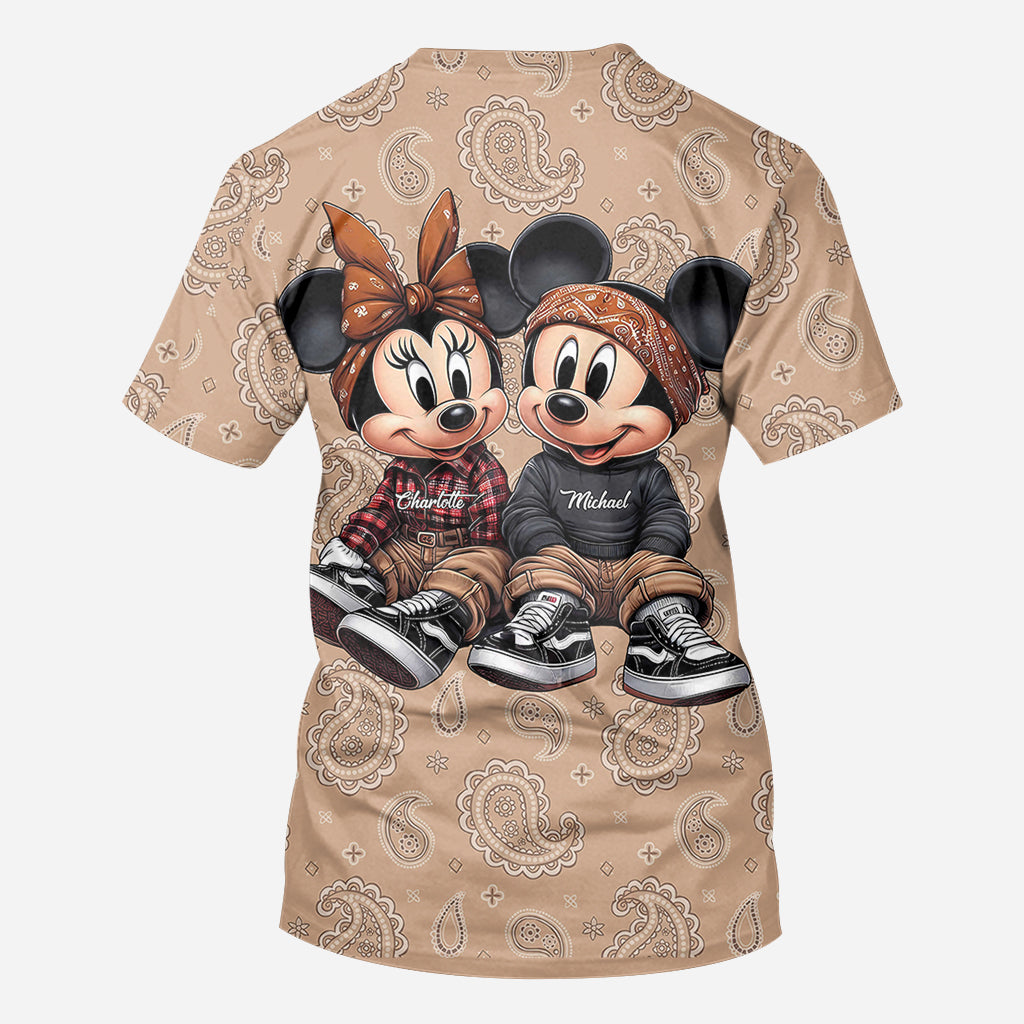 Chicano Mouse Couple - Personalized Mouse All Over Shirt