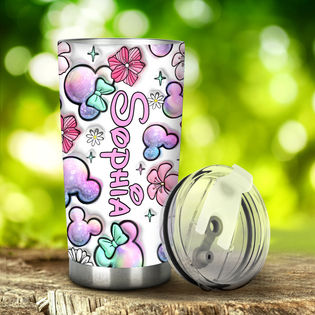 Puffy Mouse Ears - Personalized Mouse Tumbler