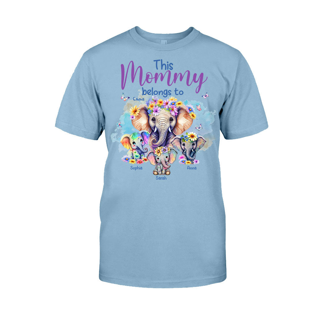 Elephants This Mommy Belongs To - Personalized Mother T-shirt And Hoodie