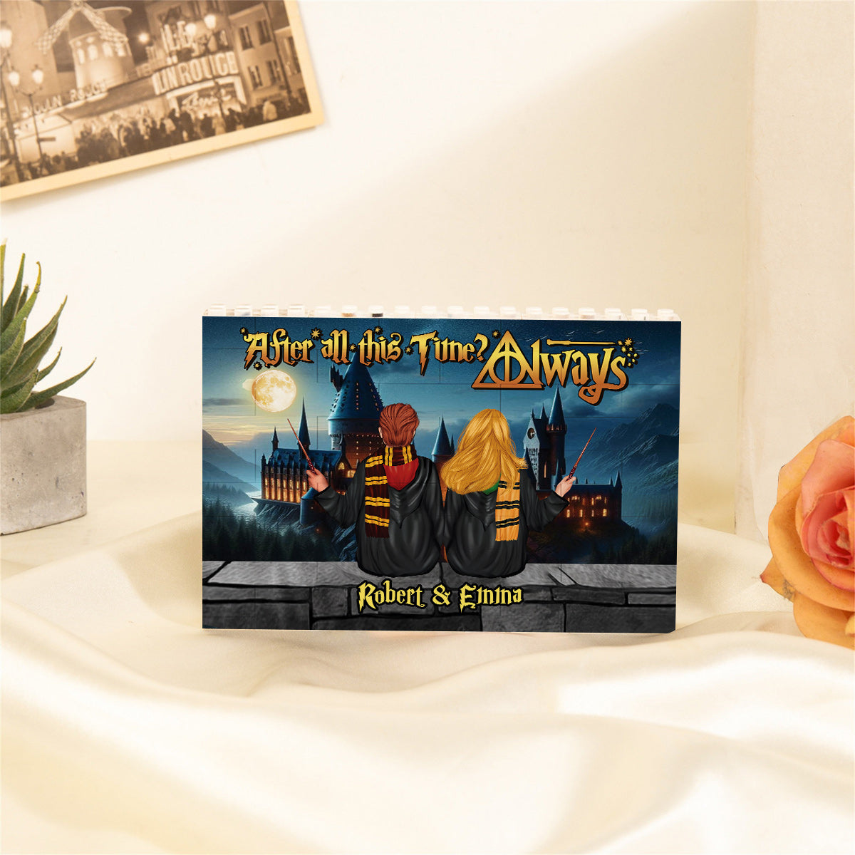 Always - Personalized The Magic World Horizontal Rectangle Building Brick Blocks Printed On Both Sides