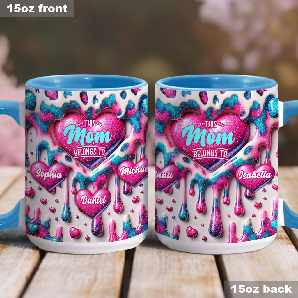 This Mom Belongs To - Personalized Mother Accent Mug