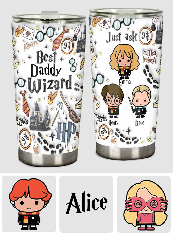 Daddy Wizard Magic Fist Bump - Personalized The Magic World Tumbler