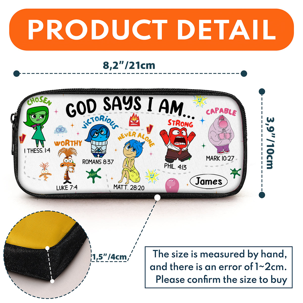 God Says I Am - Personalized Pencil Case