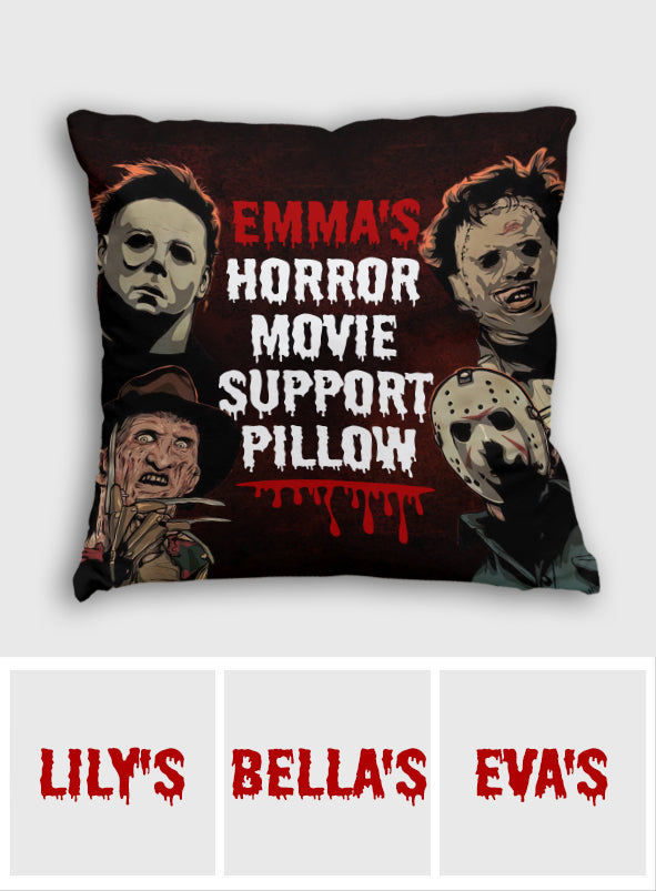 Horror Movie Support Pillow - Personalized Throw Pillow