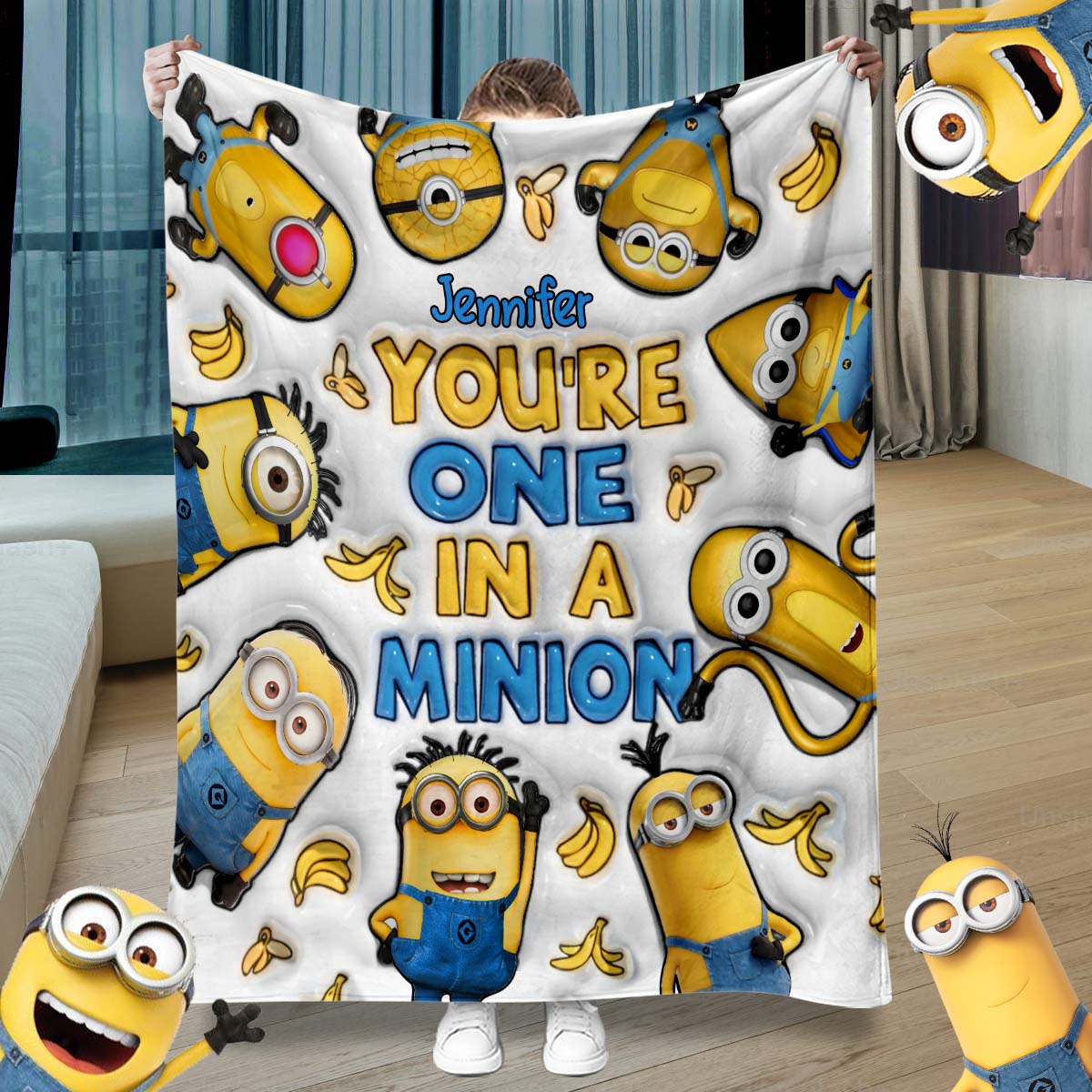 You're One In A Minion - Personalized Blanket