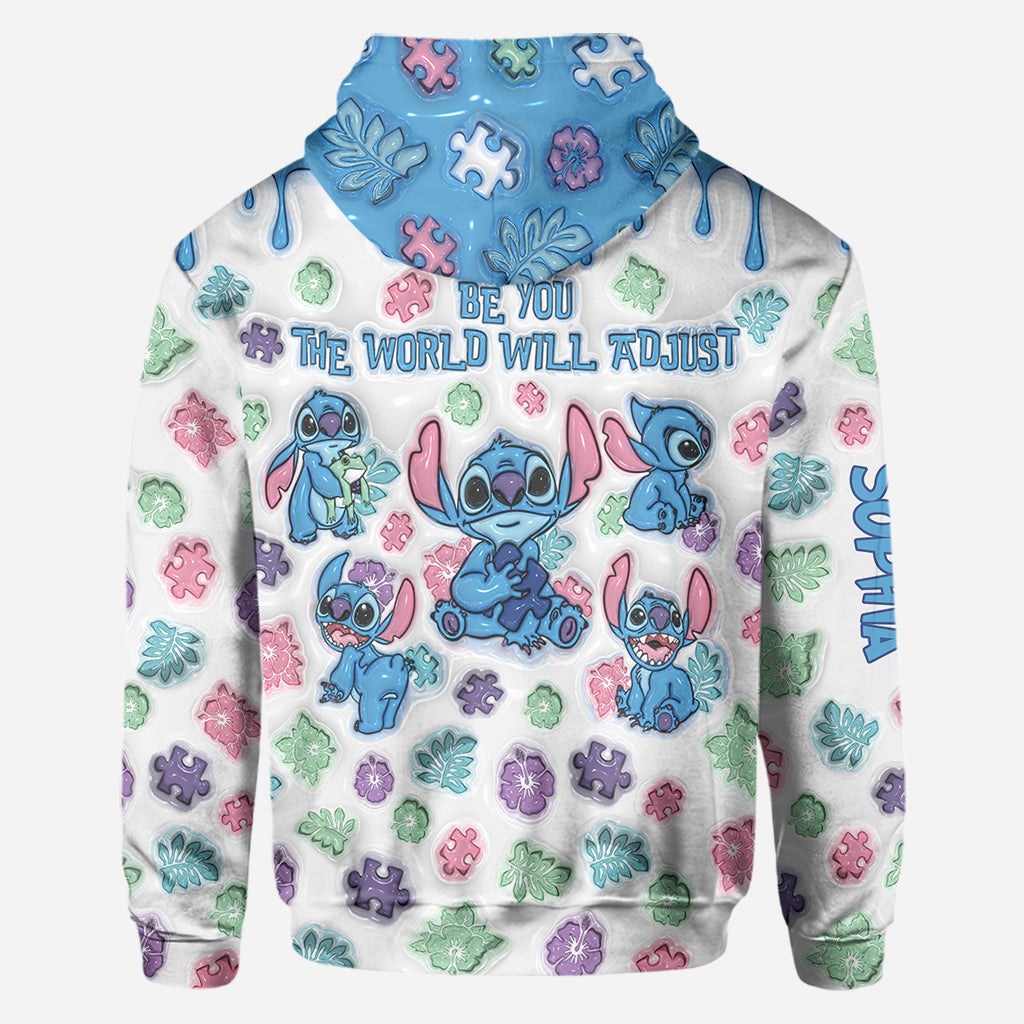 Be You The World Will Adjust - Personalized Autism Awareness All Over Shirt